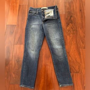 High rise skinny crop jeans